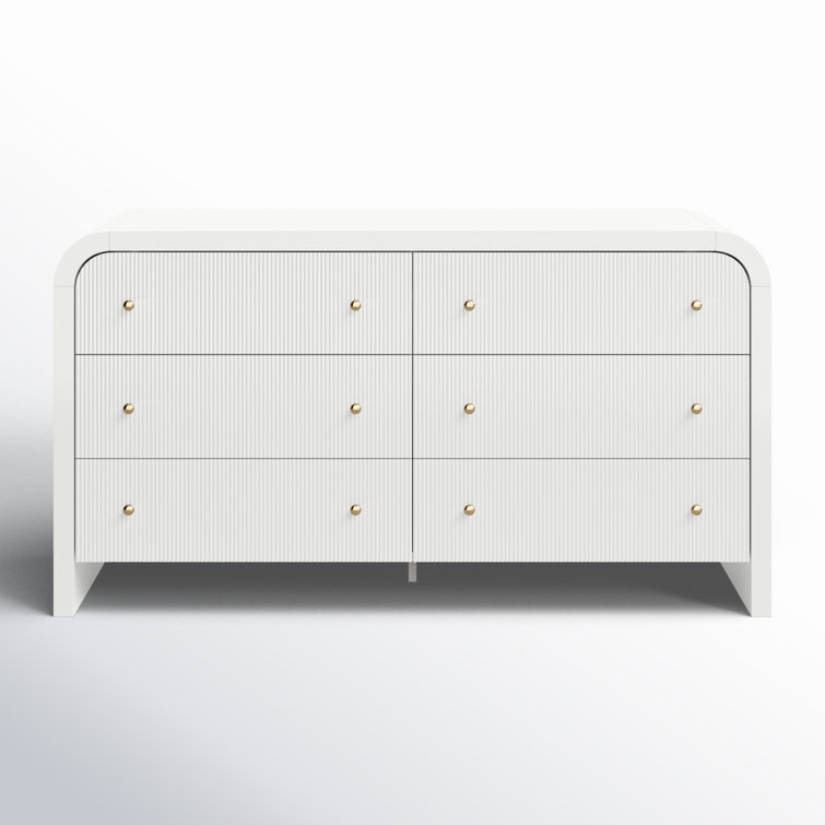 Liabella 6 Drawer Double Dresser Color White